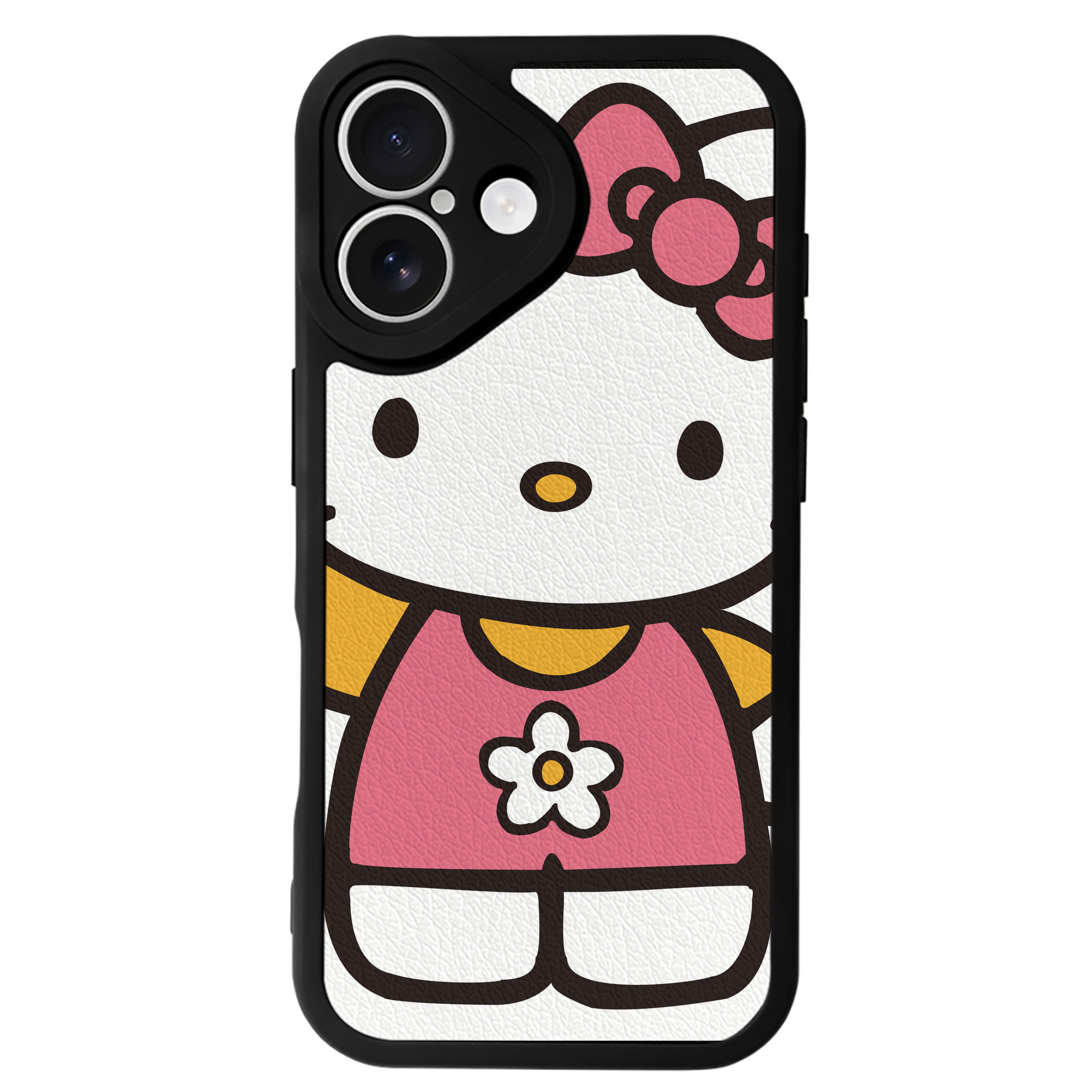 （画像用） Hello Kitty ハローキティ 【iPhone 16シリーズ対応】シリコンスマホケース（レザー調） 材質：シリコン